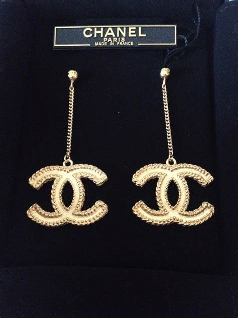 chanel earrings with logo|Chanel earrings logo price.